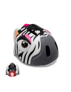 Kask rowerowy Crazy Safety Zebra LED