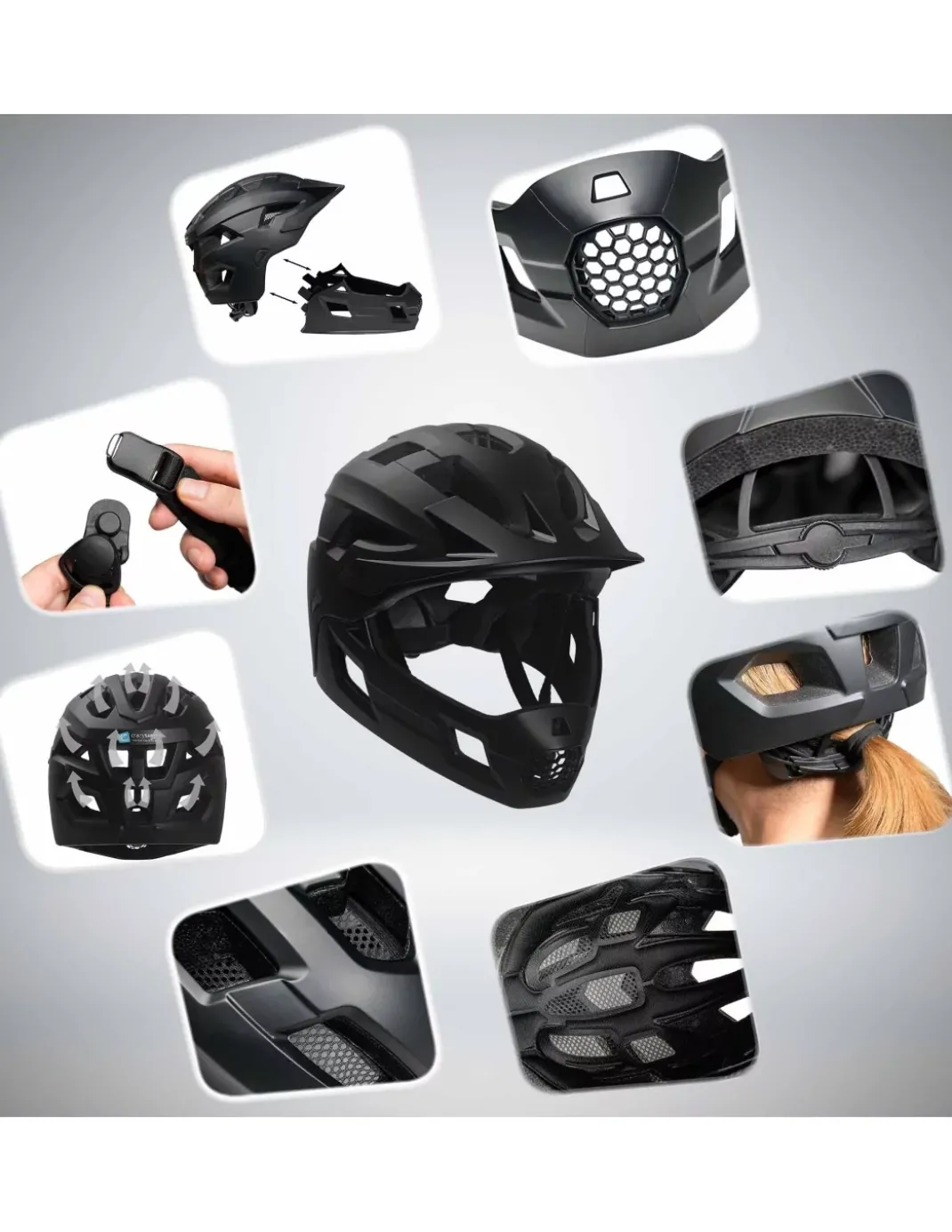 Kask Rowerowy Crazy Safety Fullface 2w1 MTB/BMX