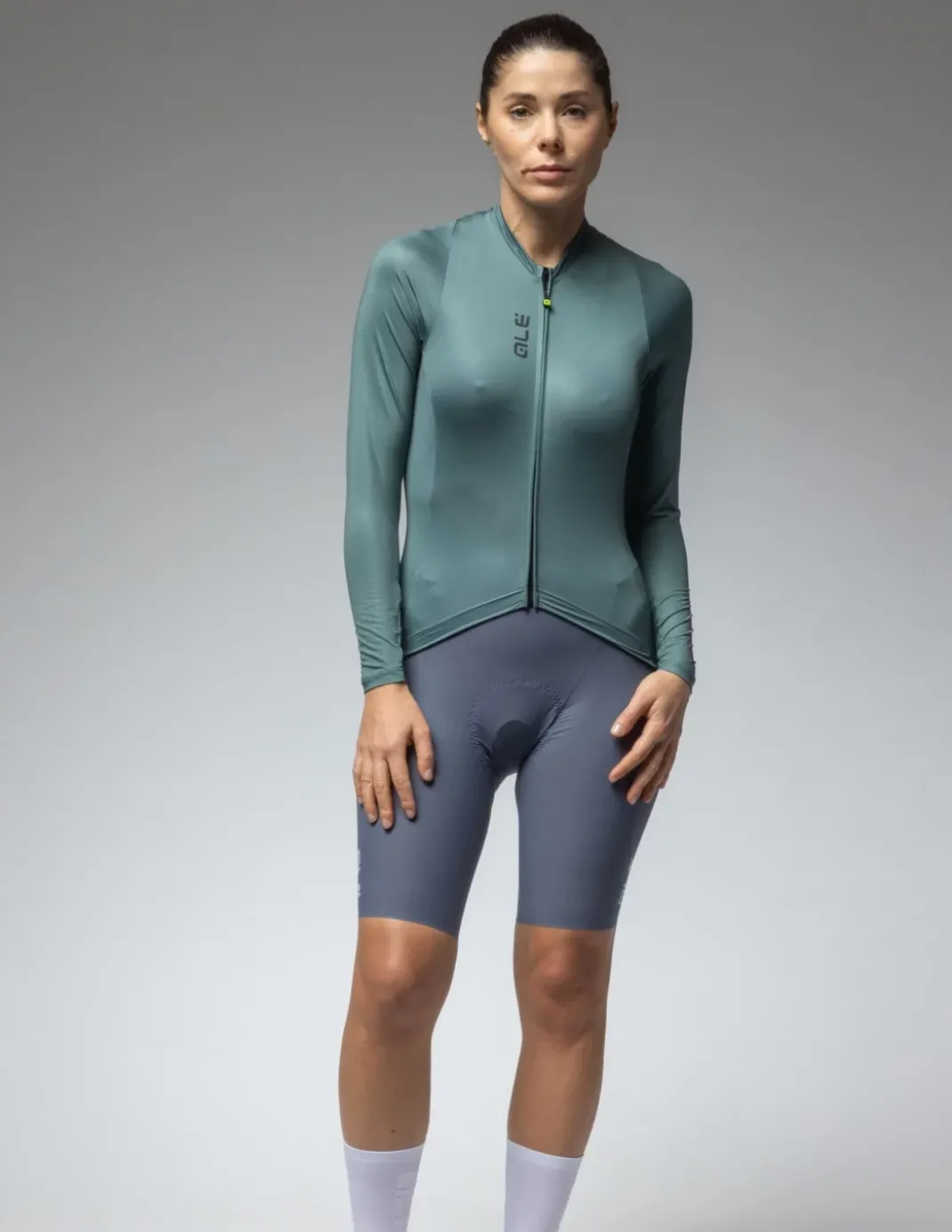 Koszulka rowerowa damska Alé Cycling Solid Color Block 2.0 LS