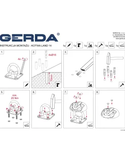 Kotwa na zapięcie rowerowe GERDA LAND 14